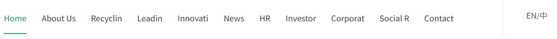 Website localization-English Menu