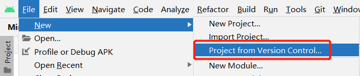 Android Studio new project