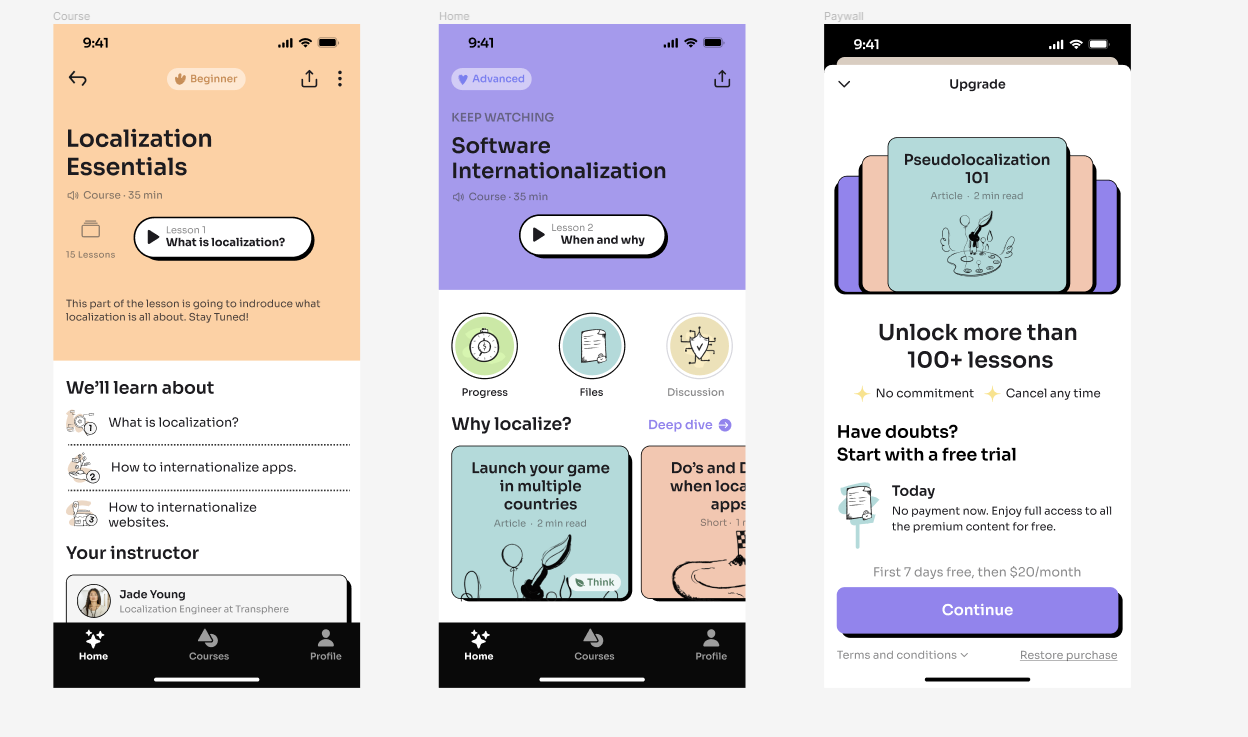 UI in Source language EN