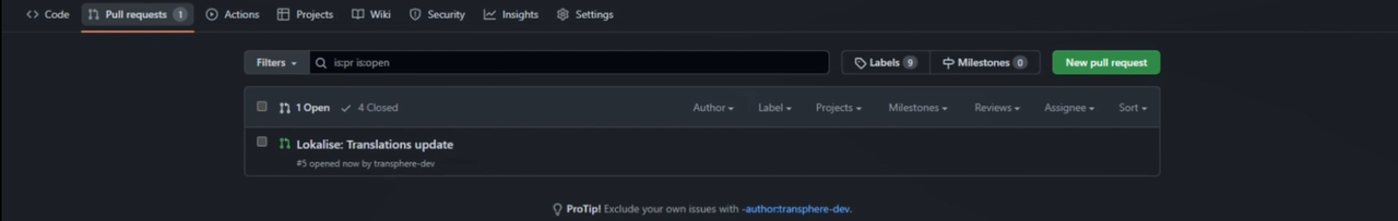 Pull request for the localized strings