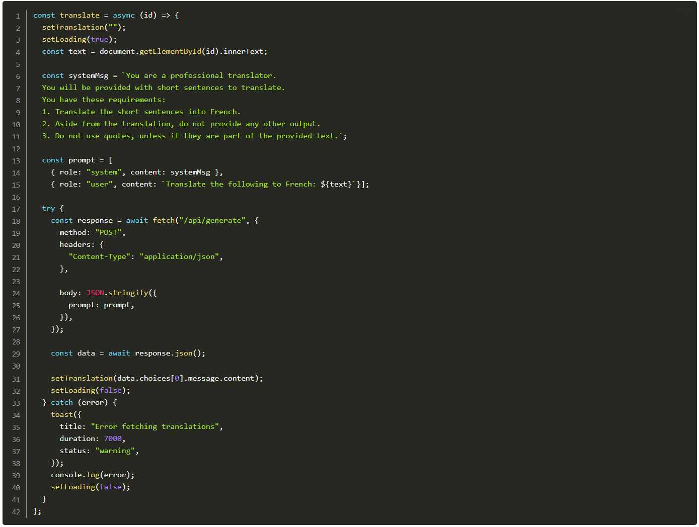 The 8th batch of code in your AI Translator