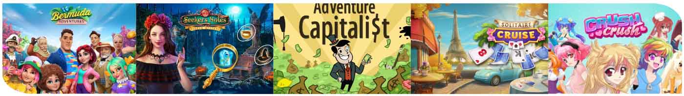 One of the best game localization companies, Inlingo and its localization projects, including Bermuda Adventures Seekers Notes Crush Crush and Adventure Capitalist